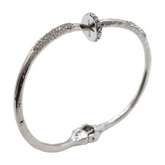 New Women Silver Plated Metal Fashion Jewelry Bling Nail Cuff Bracelet Bling Thin